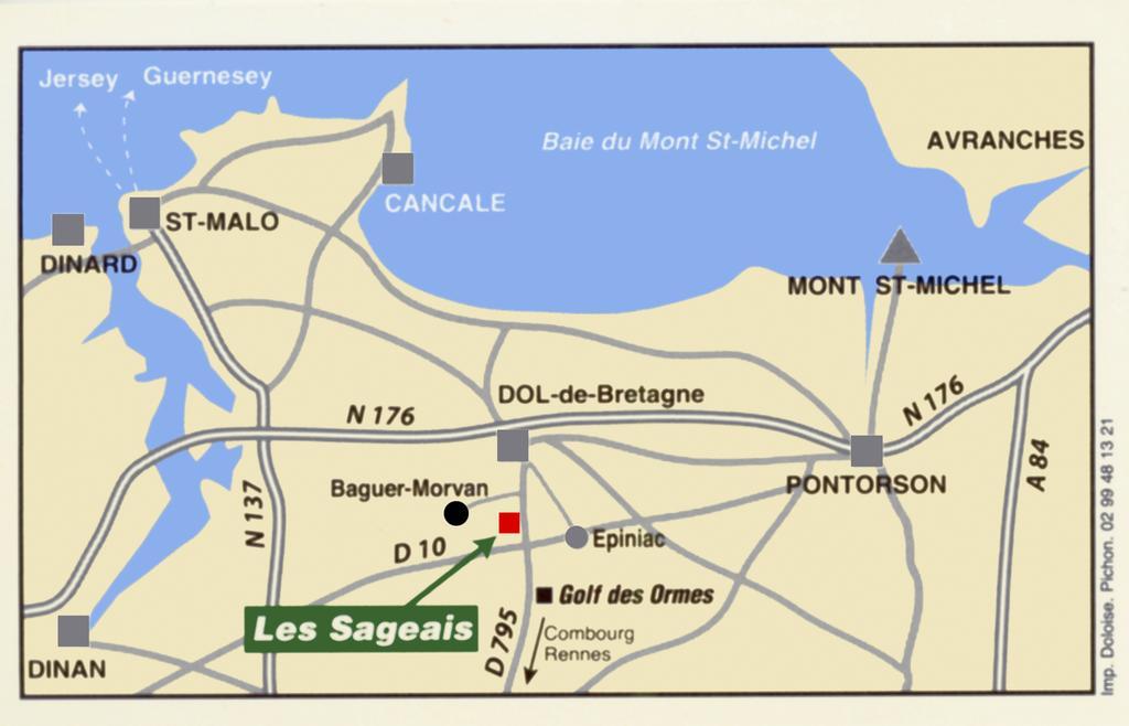 Chambres D'Hotes Les Sageais Baguer-Morvan Ngoại thất bức ảnh